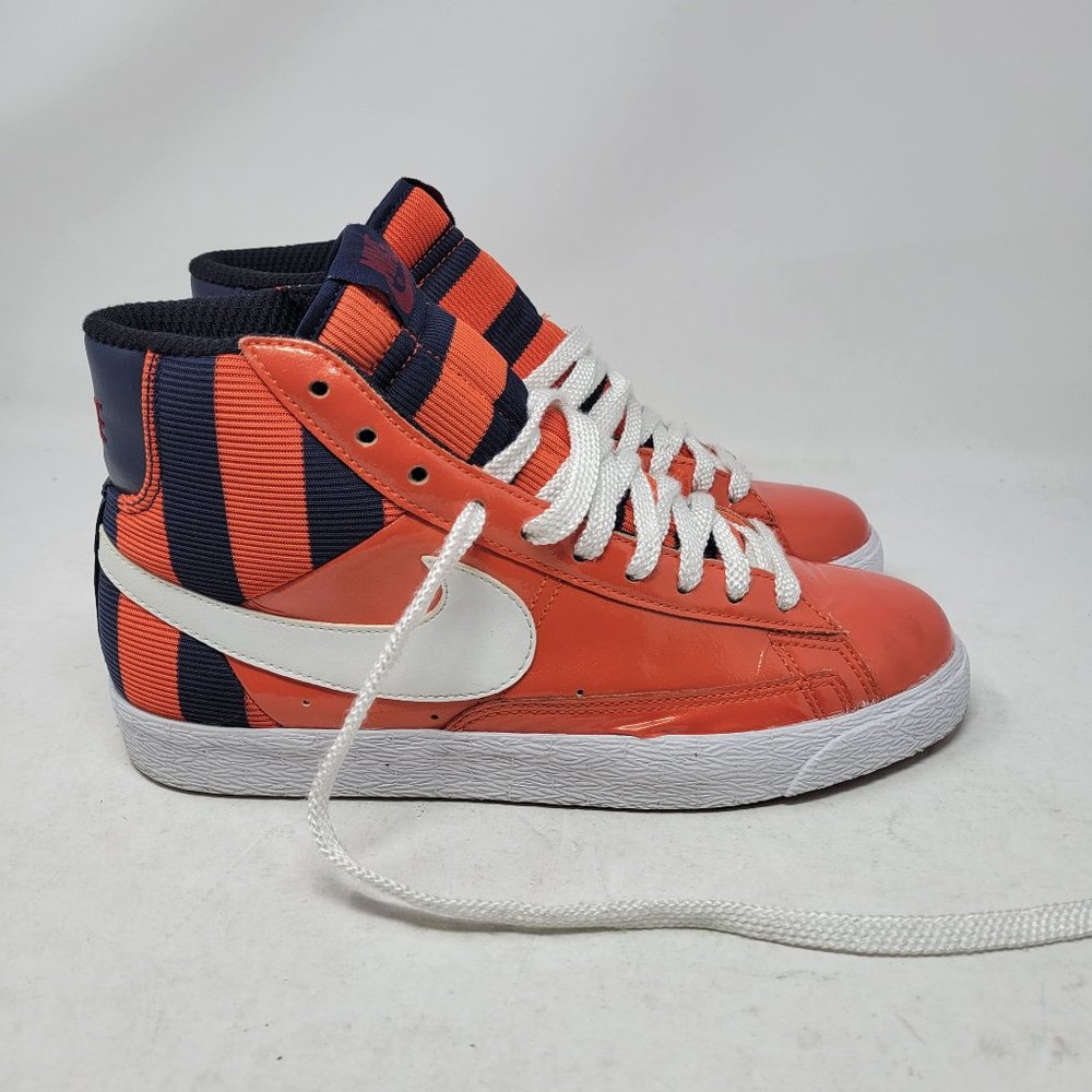Nike Blazer SP LE Mid High Team Orange Obsidian Navy BLue 379416-811 Aub… - Picture 2 of 16
